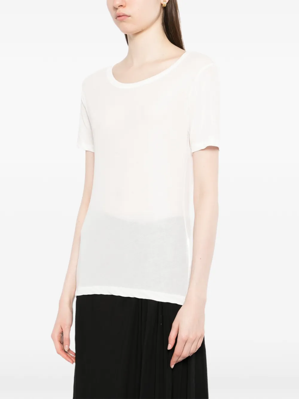 Yohji Yamamoto Katoenen T-shirt Beige