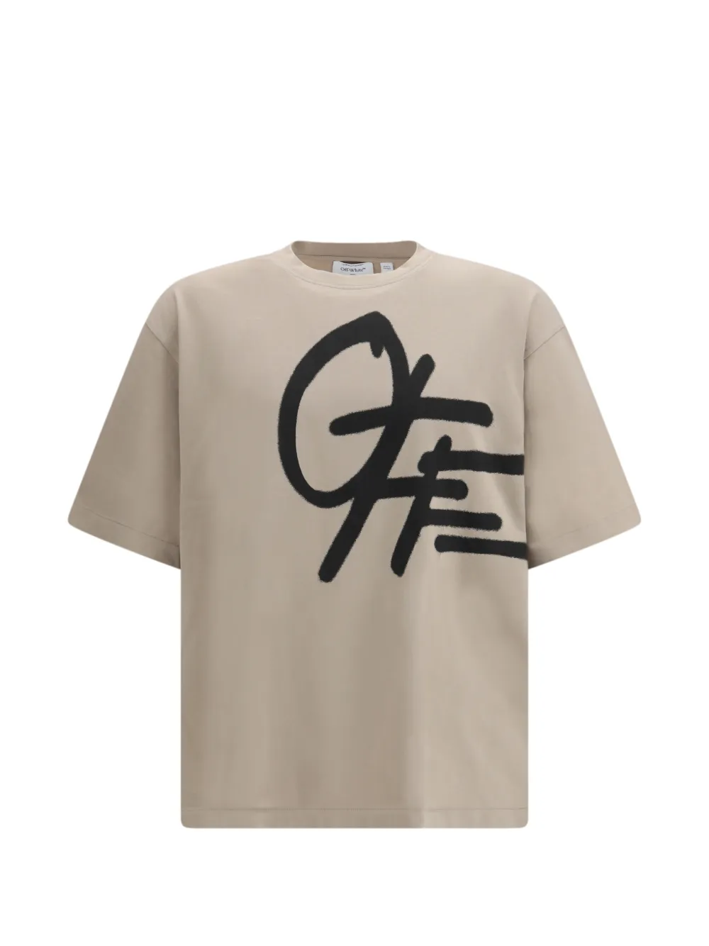 Off-White logo-detail T-shirt - Toni neutri