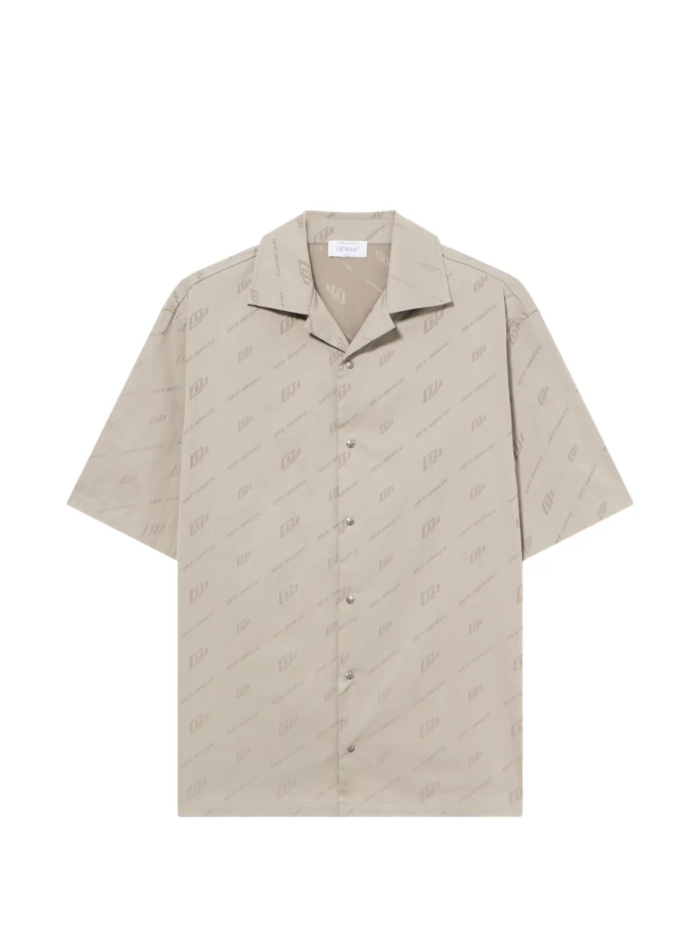 Off-White jacquard bowling shirt - Toni neutri