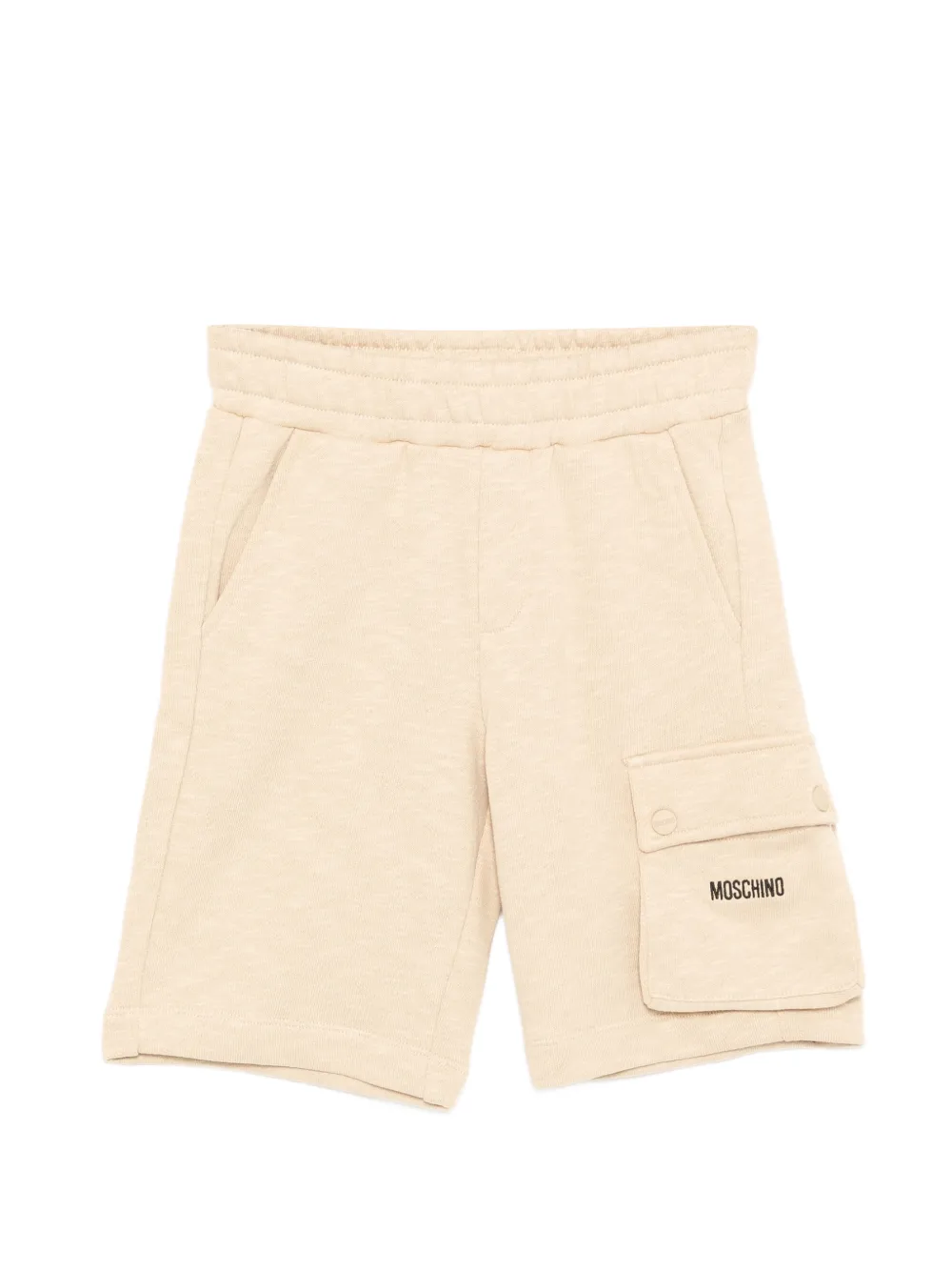Moschino Kids logo-embroidered shorts - Toni neutri