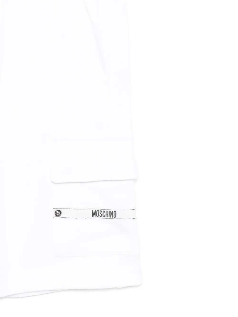 Moschino Kids Shorts met geborduurd logo Wit