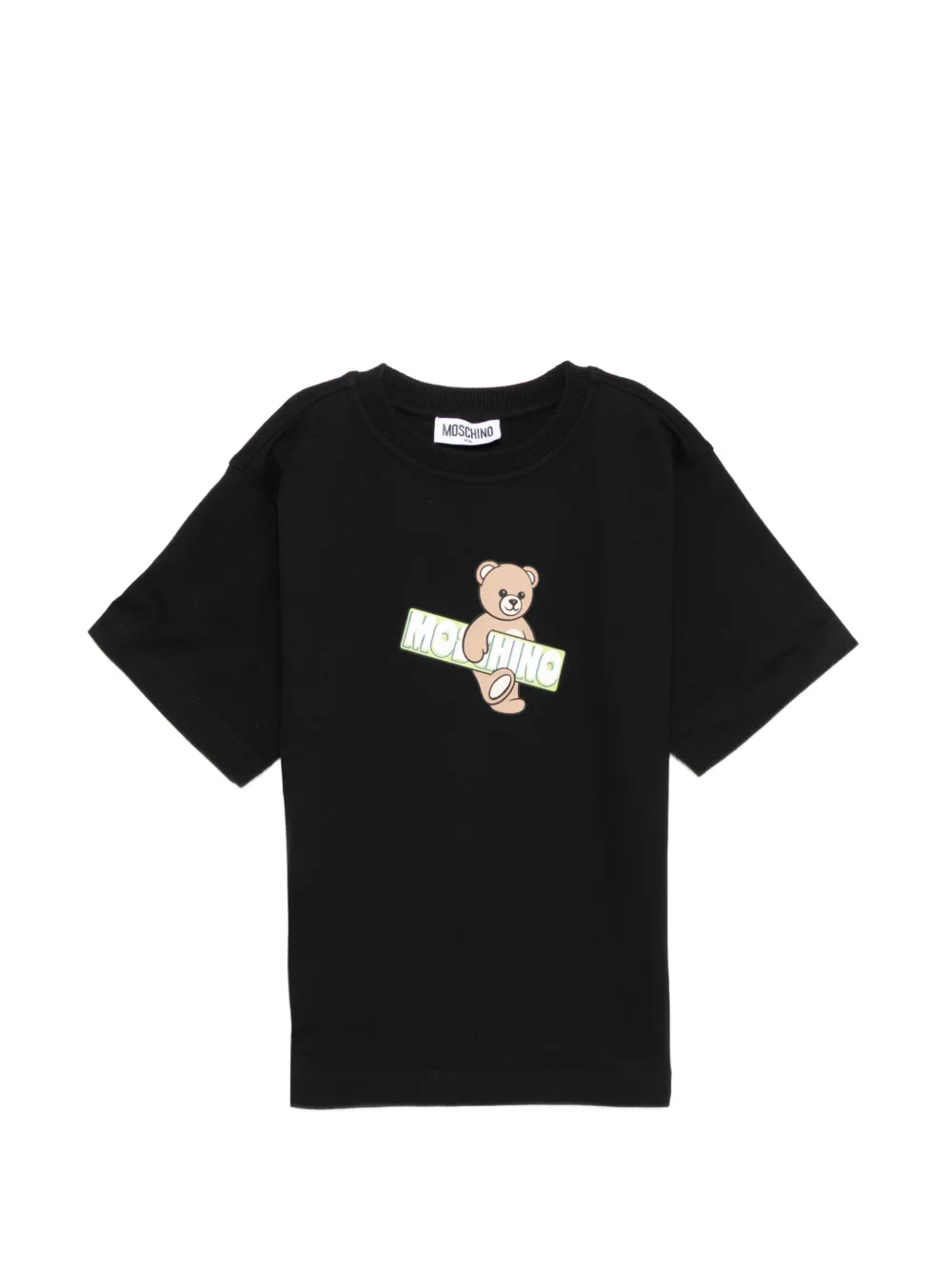Moschino Kids graphic-print crew neck T-shirt - Nero