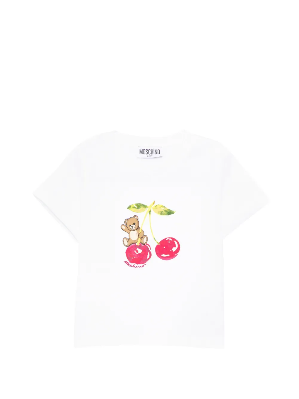 Moschino Kids graphic-print crew neck T-shirt - Bianco