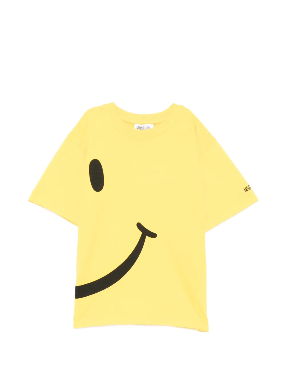 Moschino Kids smile-print T-shirt - Giallo