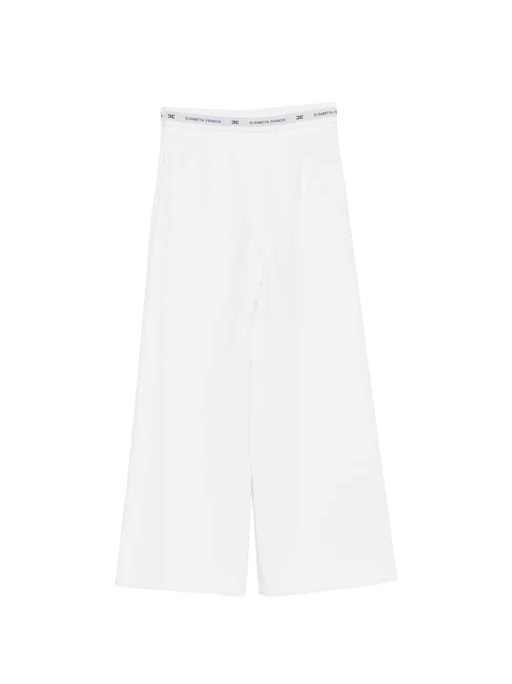 Elisabetta Franchi La Mia Bambina Broek met logoband Wit