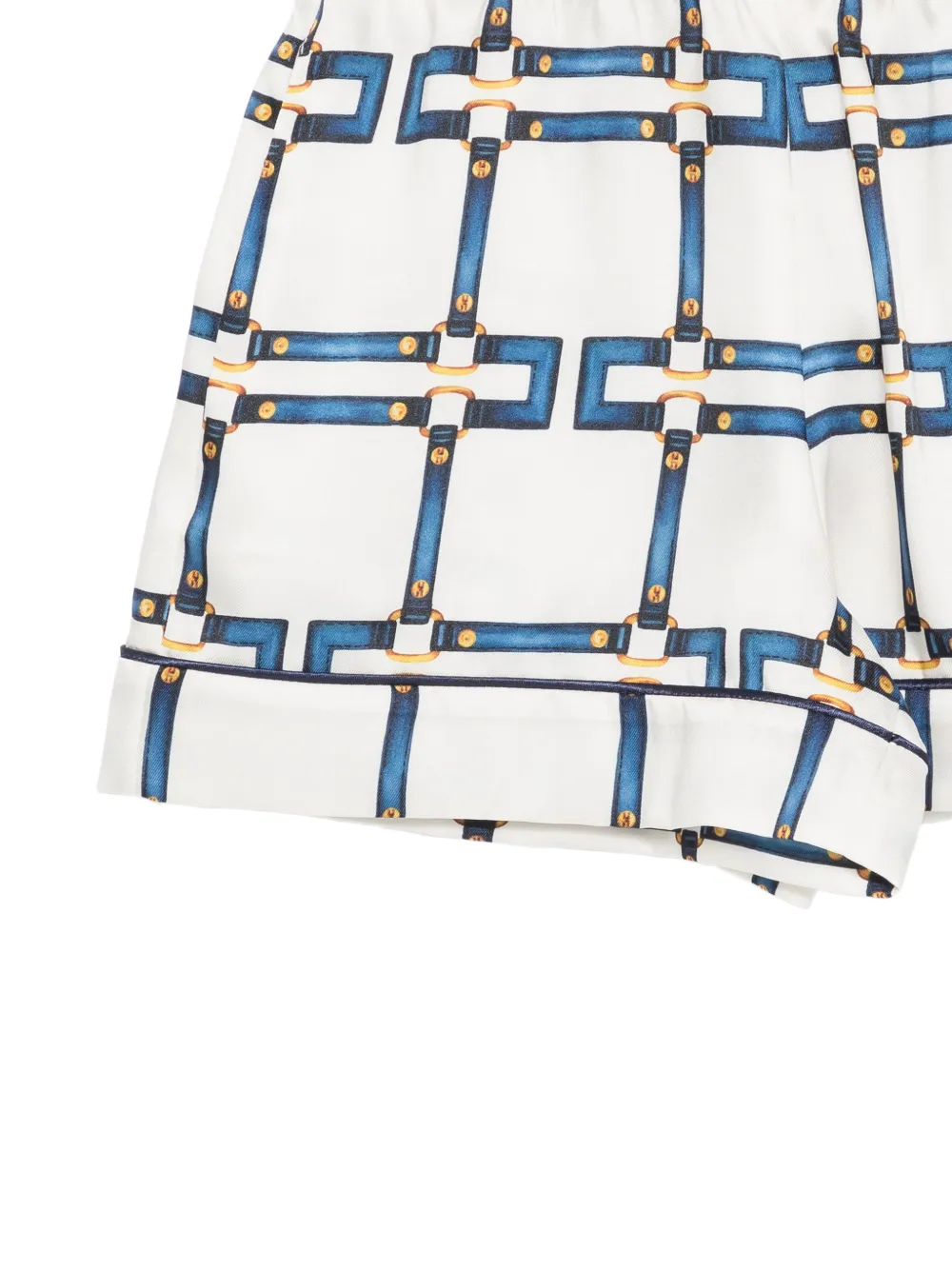  Elisabetta Franchi La Mia Bambina Pattern Shorts - White 