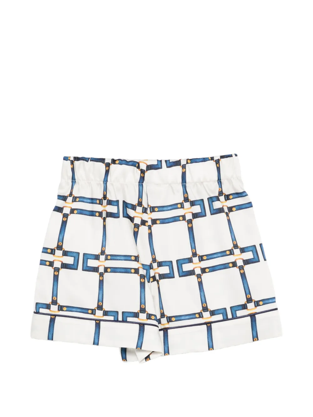  Elisabetta Franchi La Mia Bambina Pattern Shorts - White 