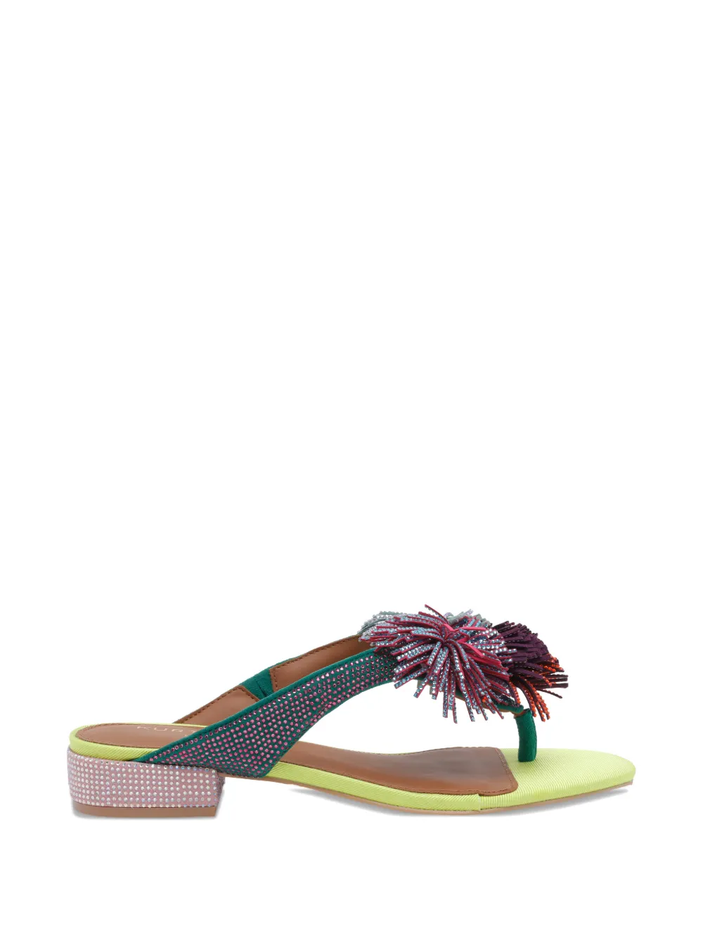 Kurt Geiger London pompom T-bar sandals - Verde