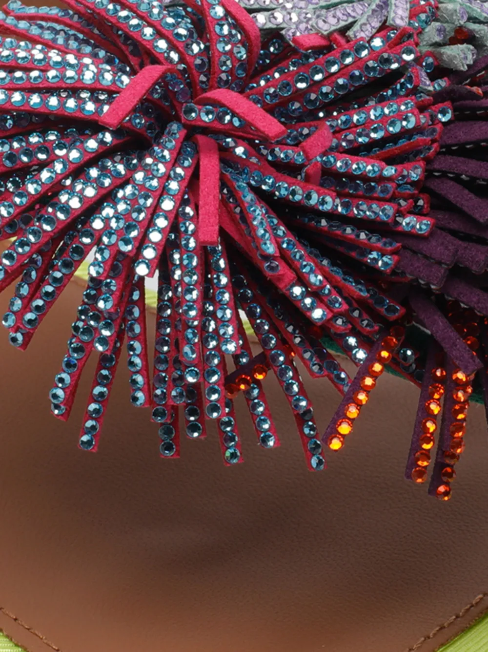 Kurt Geiger London pompom T-bar sandals Groen