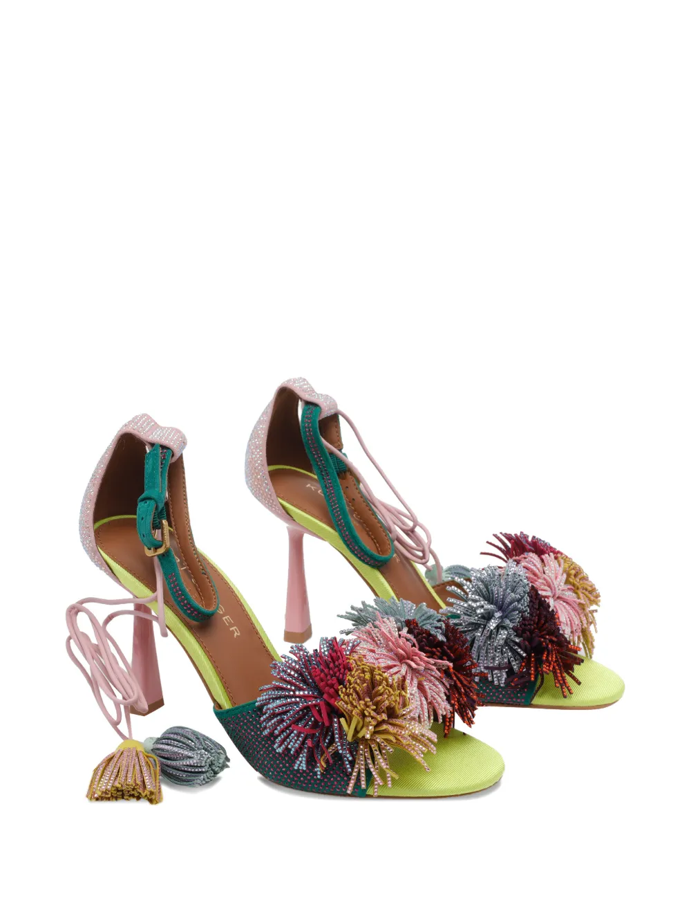 Kurt Geiger London pompom tie pumps Groen