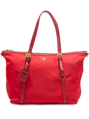 Prada Pre-Owned 2013-2026 Saffiano Trimmed Tessuto Zip Top