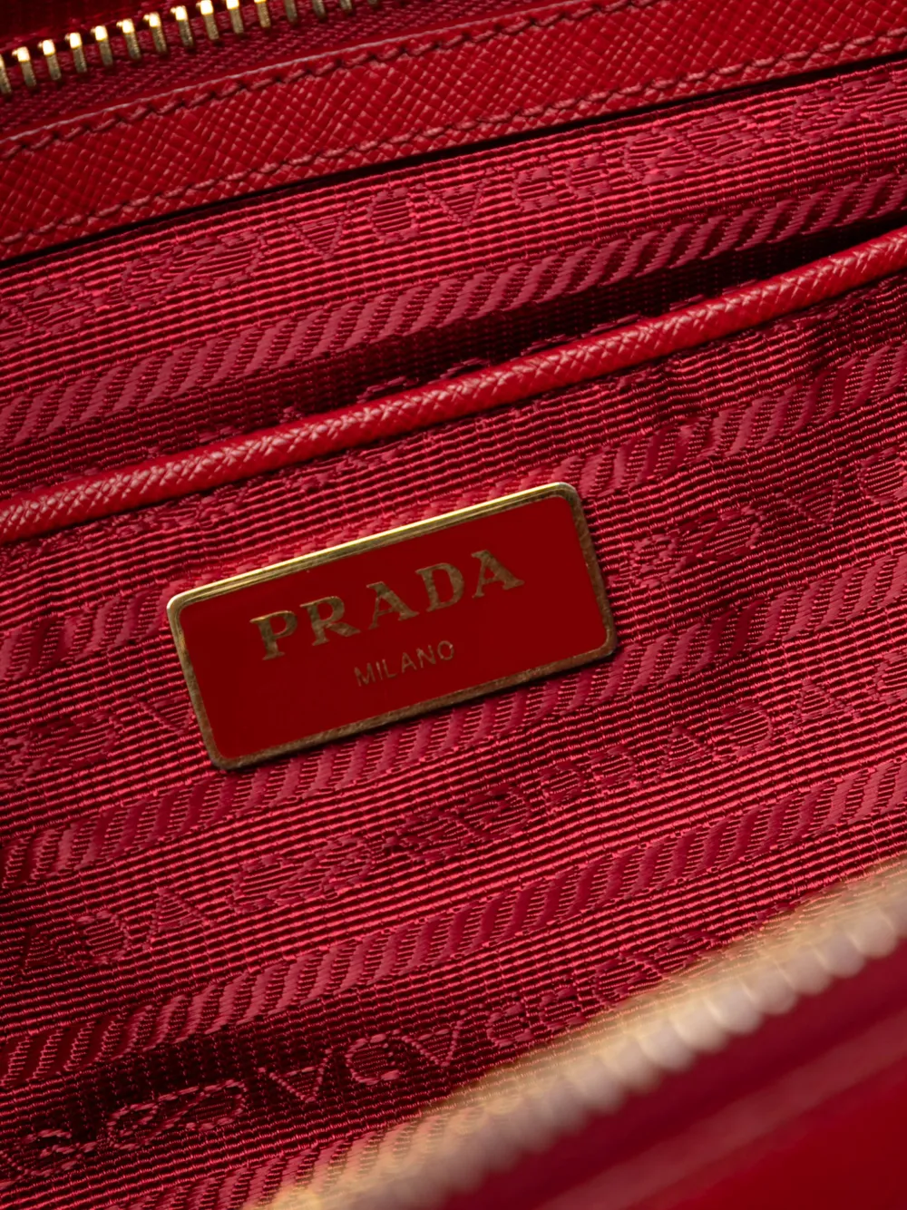 2013-2025 Saffiano Trimmed Tessuto Satchel