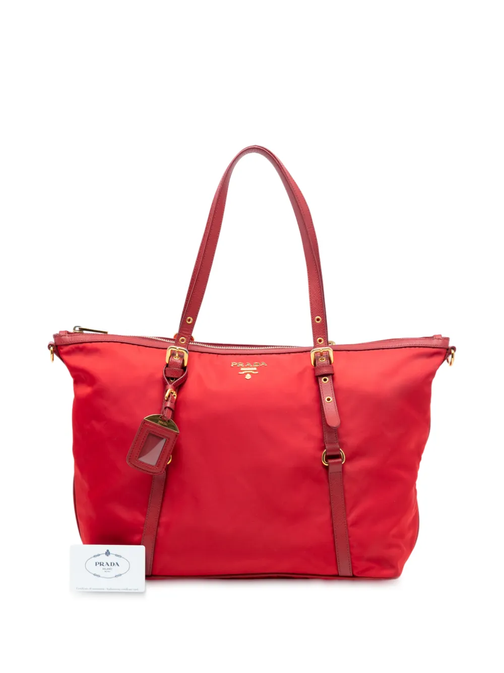2013-2025 Saffiano Trimmed Tessuto Satchel