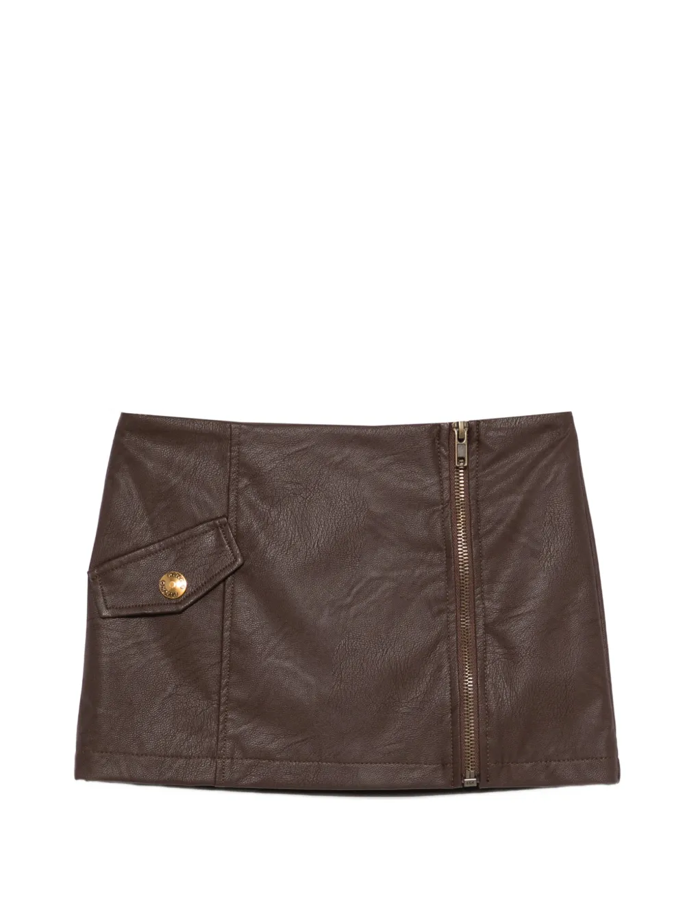 Pinko Kids pocket zip skirt - Marrone