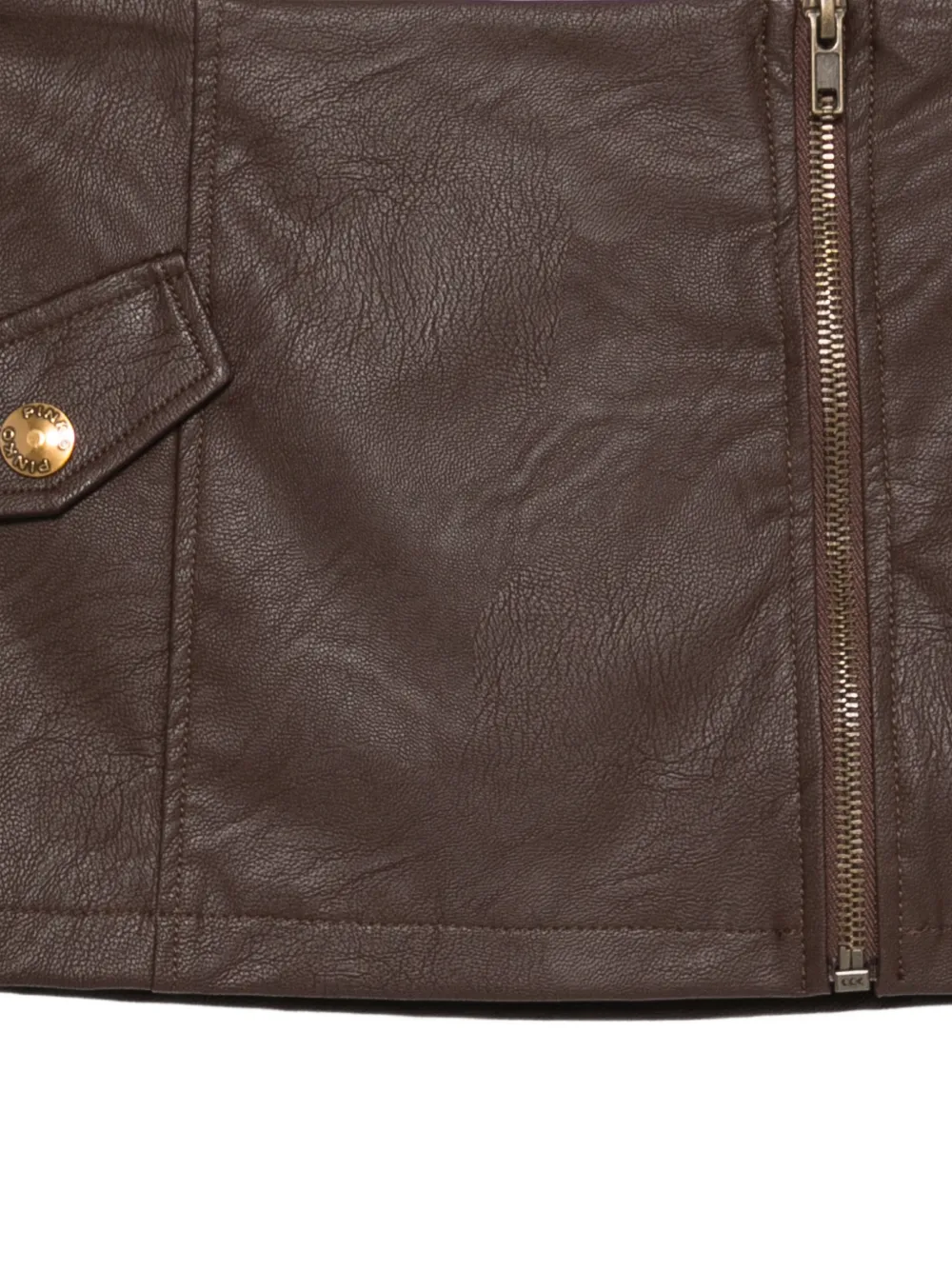  Pinko Kids Pocket Zip Skirt - Brown 