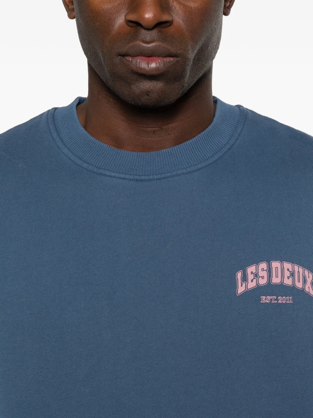 Les Deux Brady sweater met logo Blauw