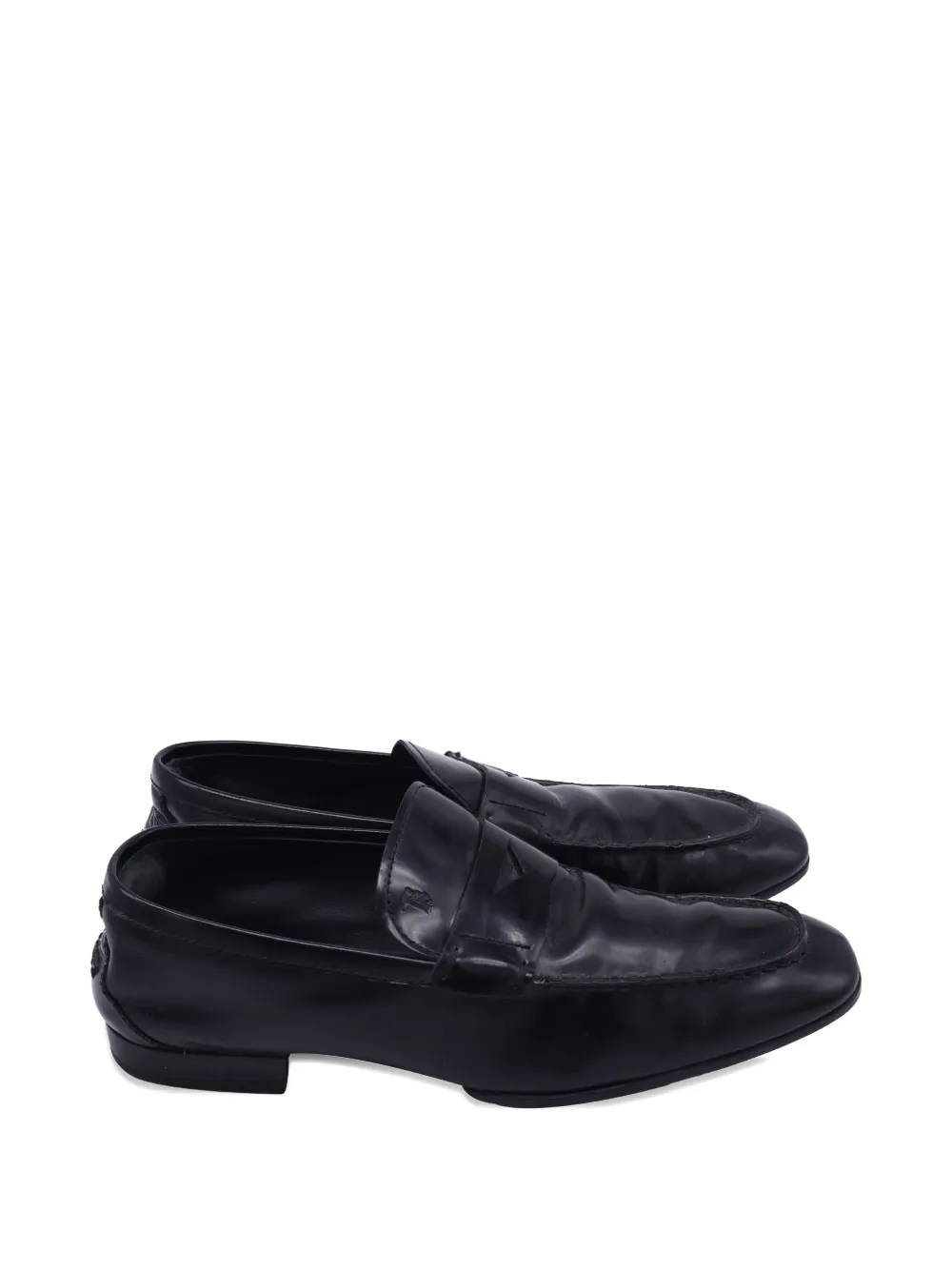 Tod's Vintage penny-strap leather loafers - Schwarz