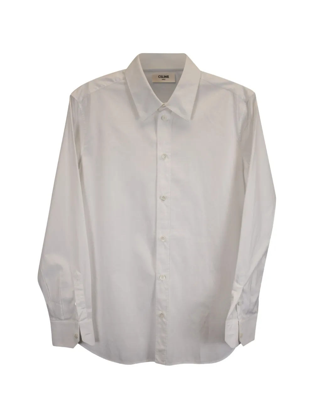 Celine Pre-Owned button-down cotton shirt - Bianco
