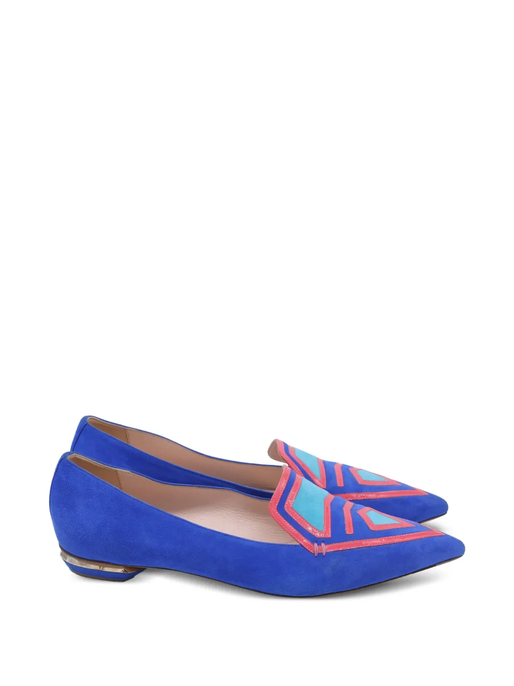 Nicholas Kirkwood point-toe flats - Blu