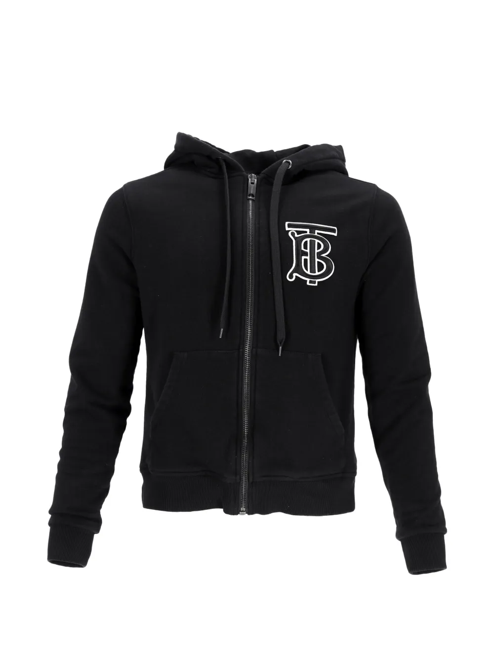 Burberry Pre-Owned Aubree logo-detail zipped hoodie - Nero