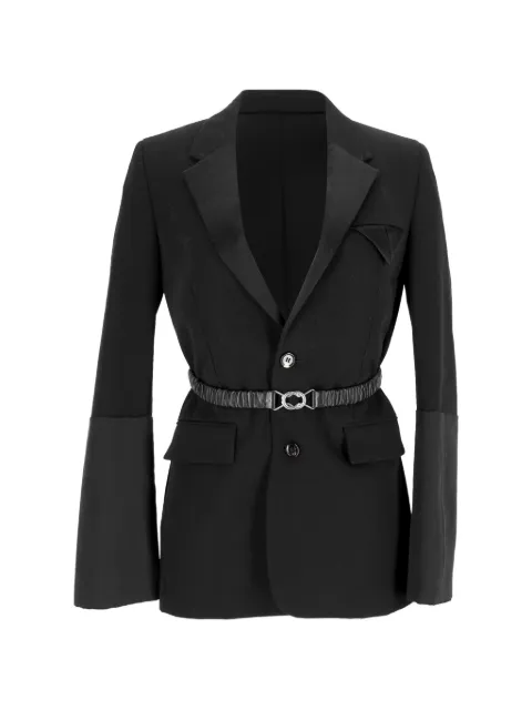 Bottega Veneta Pre-Owned belted satin-trim blazer