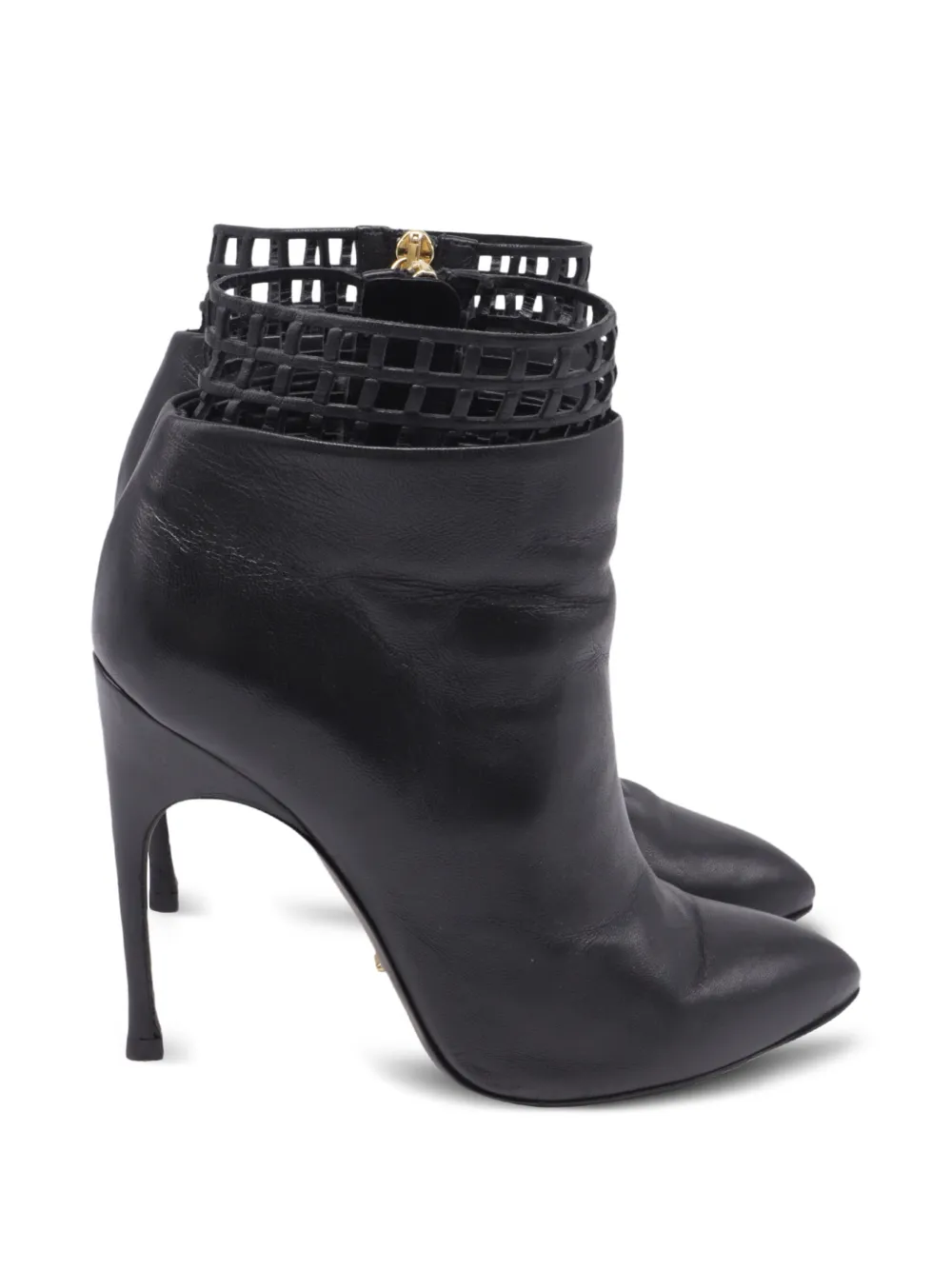 Sergio Rossi Vintage Lattice cut-out accent ankle boots - Schwarz