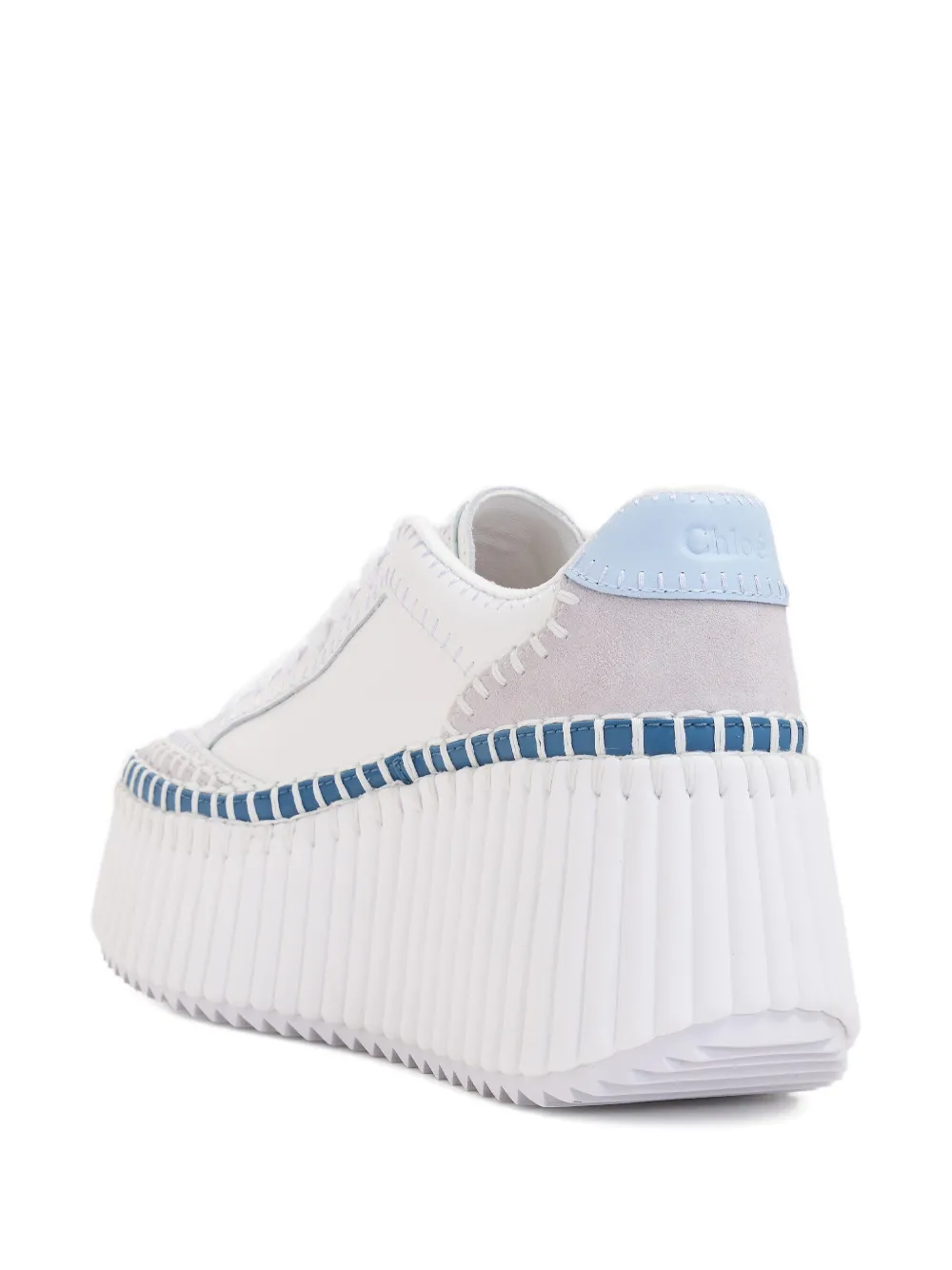 Chloé Nama sneakers met sleehak Wit