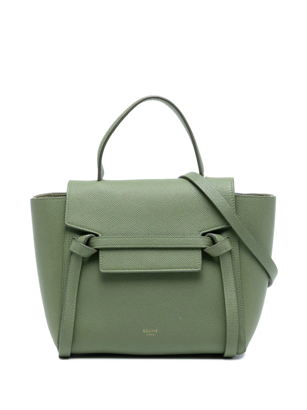 Celine Pre-Owned 2018 Nano Grained Calfskin Belt Bag satchel - Verde