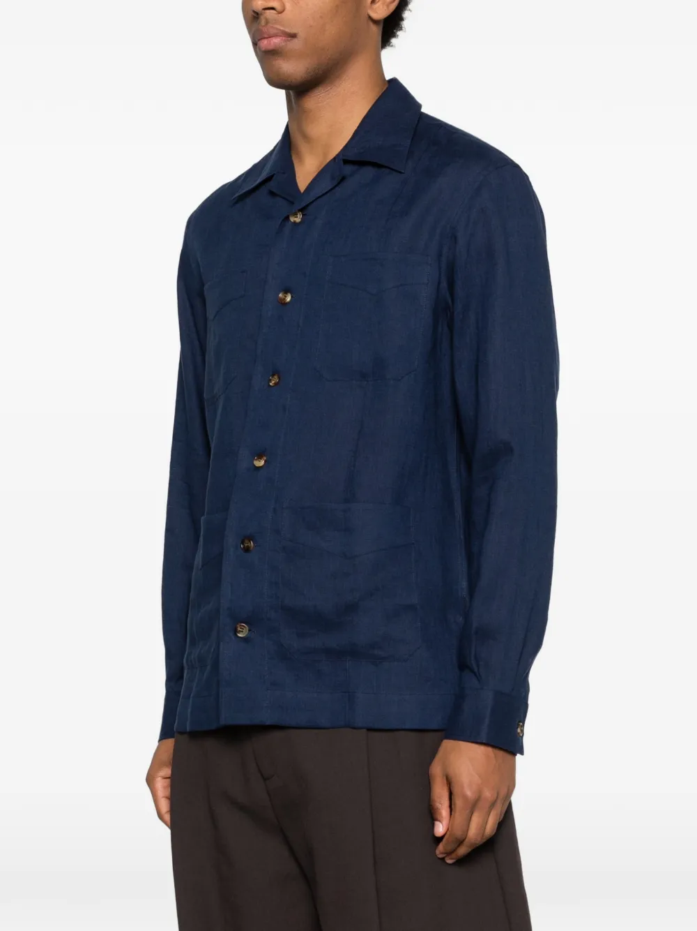 Brunello Cucinelli Overhemd met knopen Blauw