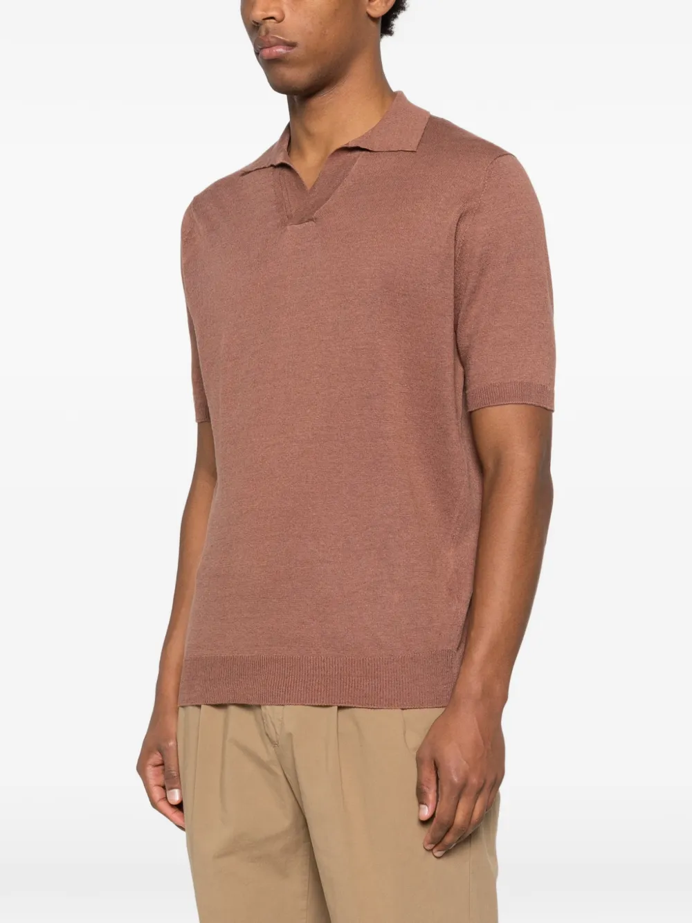 Lardini Poloshirt met korte mouwen Bruin