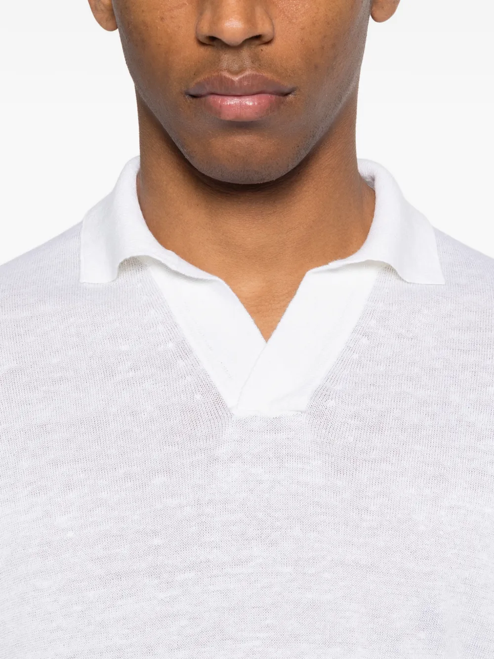 Lardini T-shirt met V-hals Wit