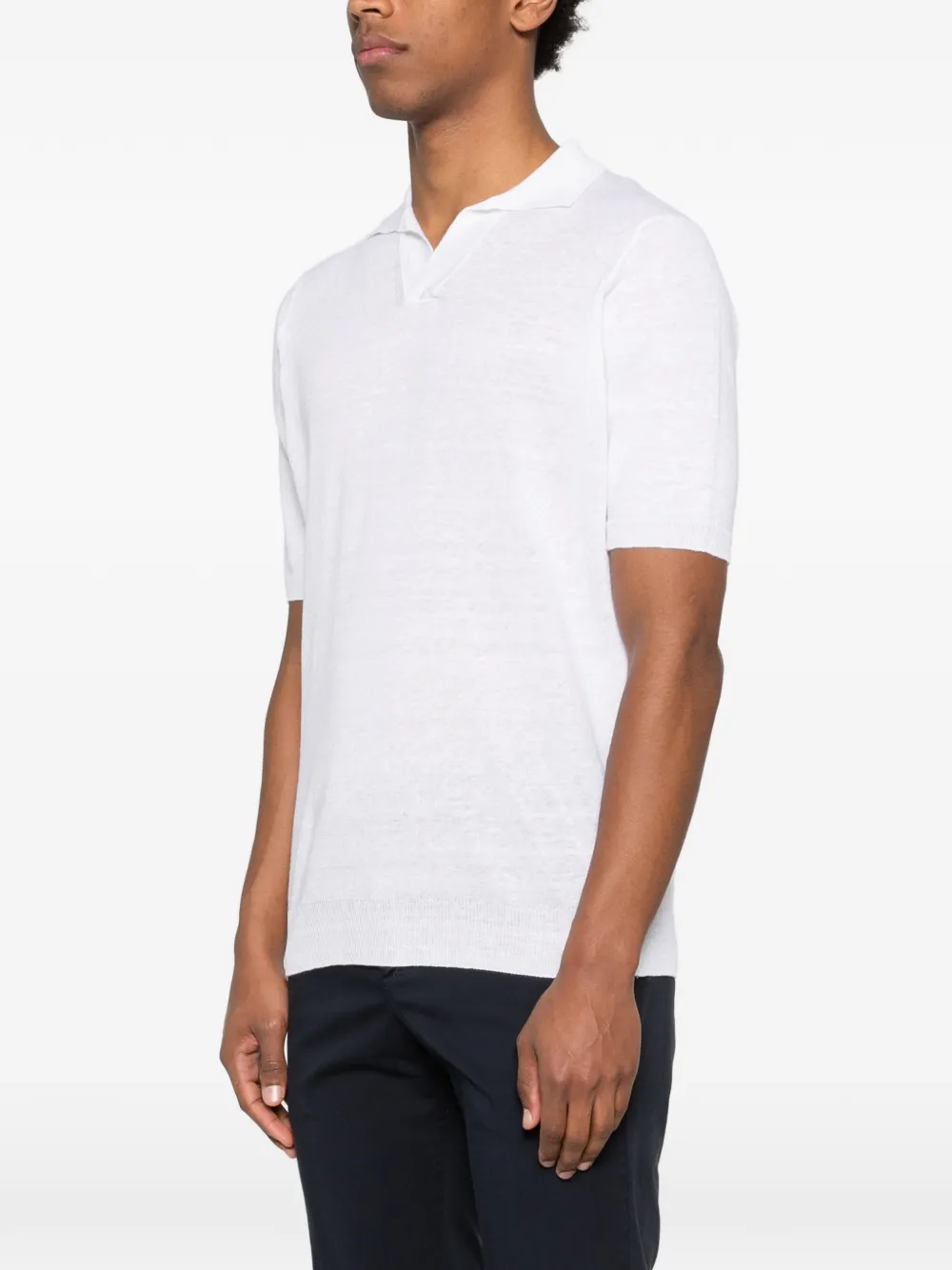 Lardini T-shirt met V-hals Wit
