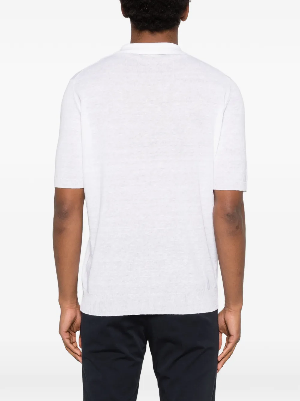 Lardini T-shirt met V-hals Wit