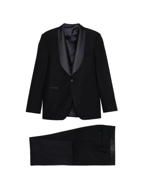 Tagliatore satin-trim suit (set of three)