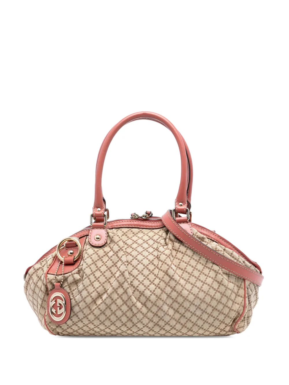 Gucci Pre-Owned 2016-2025 Diamante Canvas Sukey satchel - Marrone