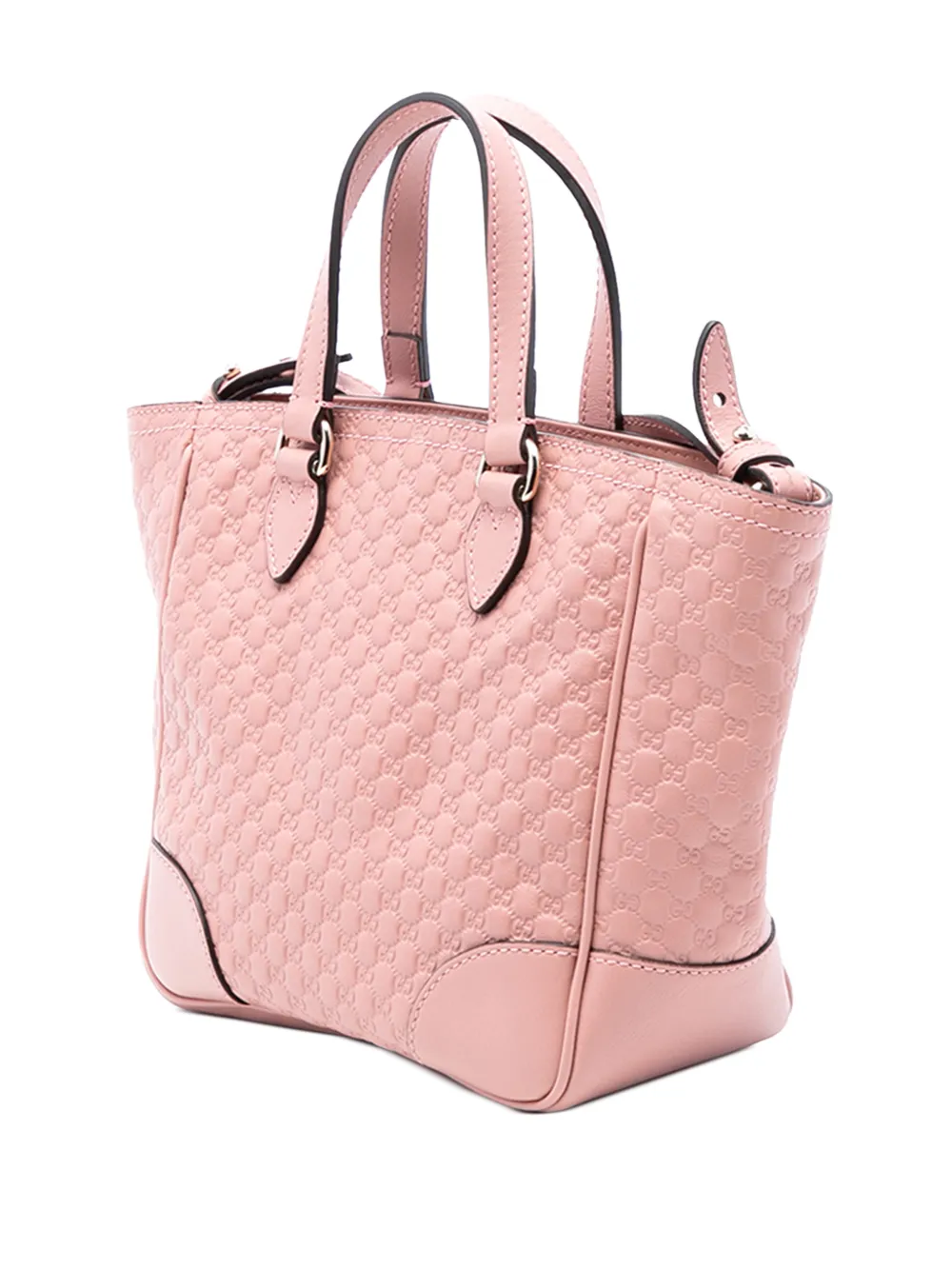 Gucci Pre-owned 2016-2025 Small Microguccissima Bree Satchel - Pink 