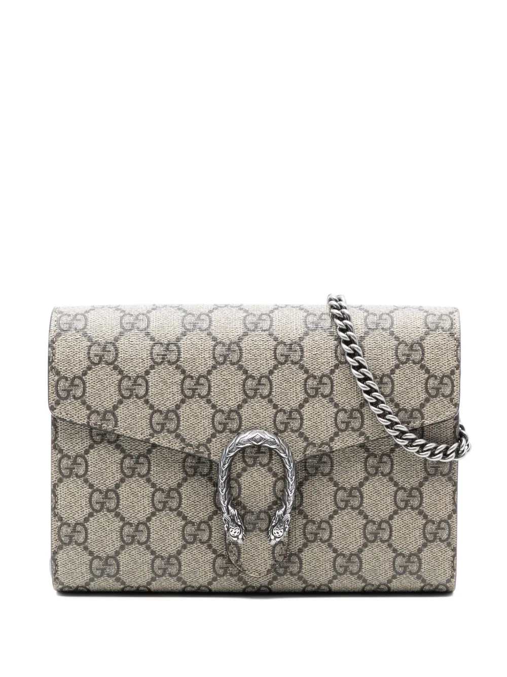 Gucci Pre-Owned 2016-2025 GG Supreme Dionysus Chain Wallet crossbody bag - Marrone