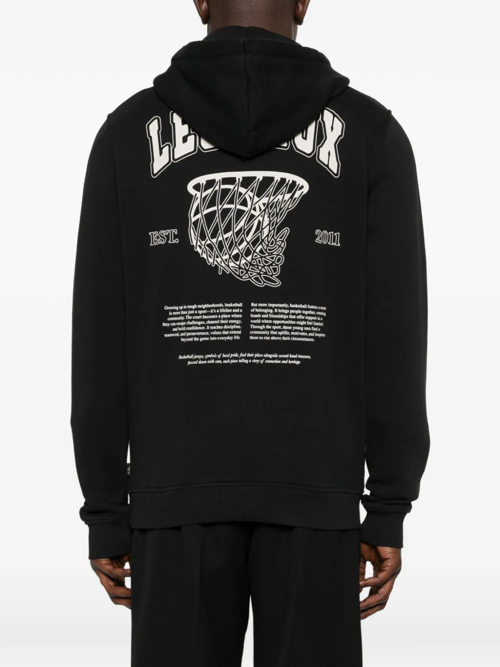 Les Deux Brady hoodie met logo Zwart