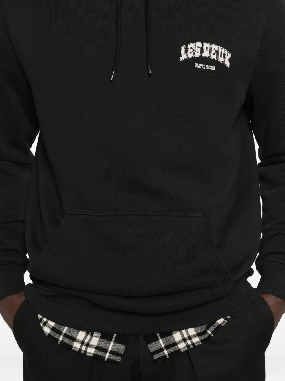 Les Deux Brady hoodie met logo Zwart