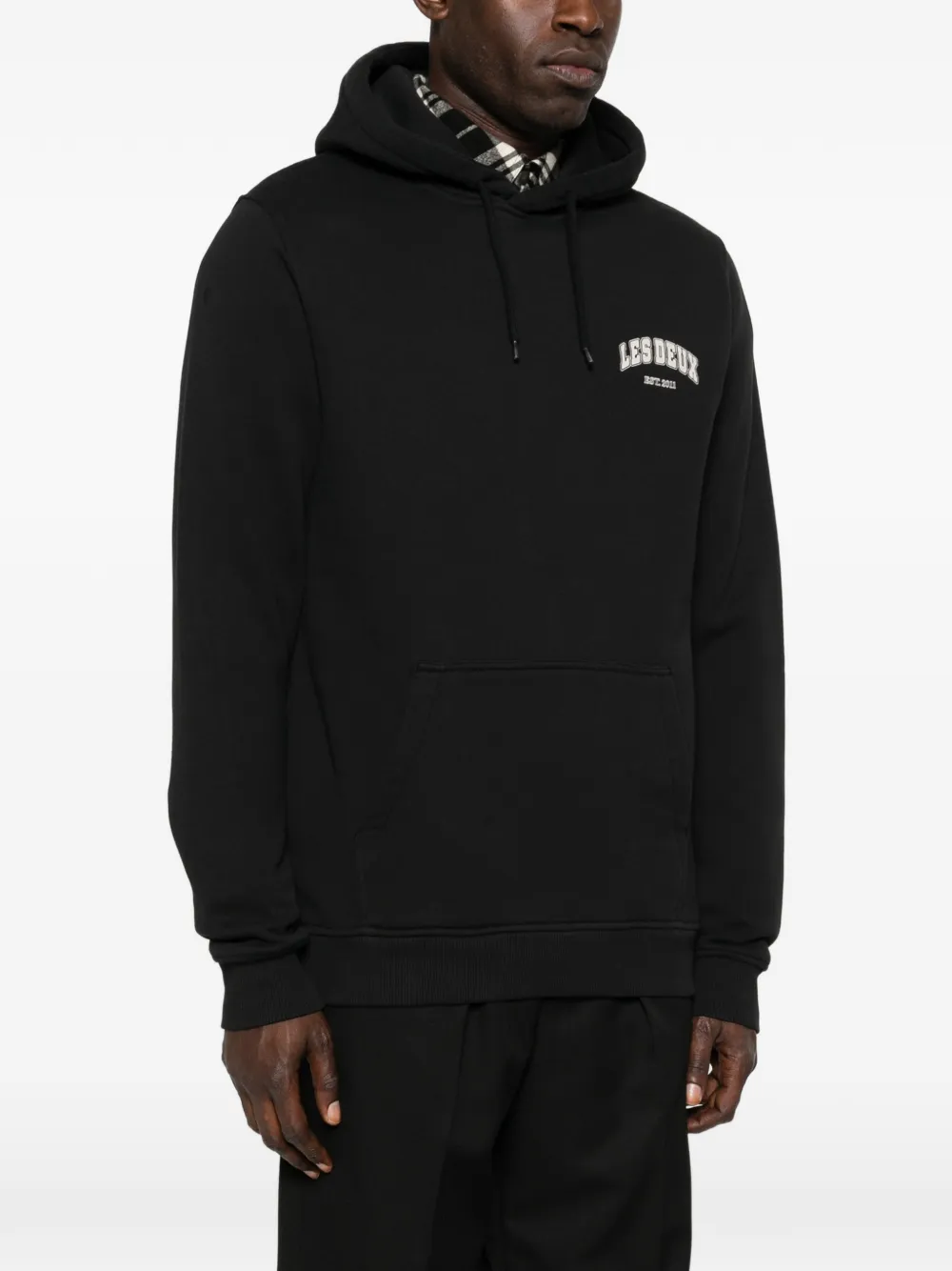 Les Deux Brady hoodie met logo Zwart