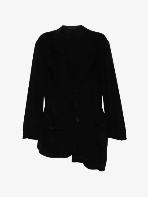 Yohji Yamamoto Cappotto con orlo asimmetrico