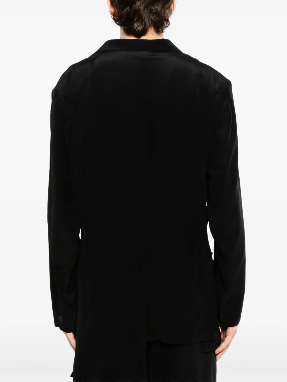 Yohji Yamamoto Jas met asymmetrische afwerking Zwart