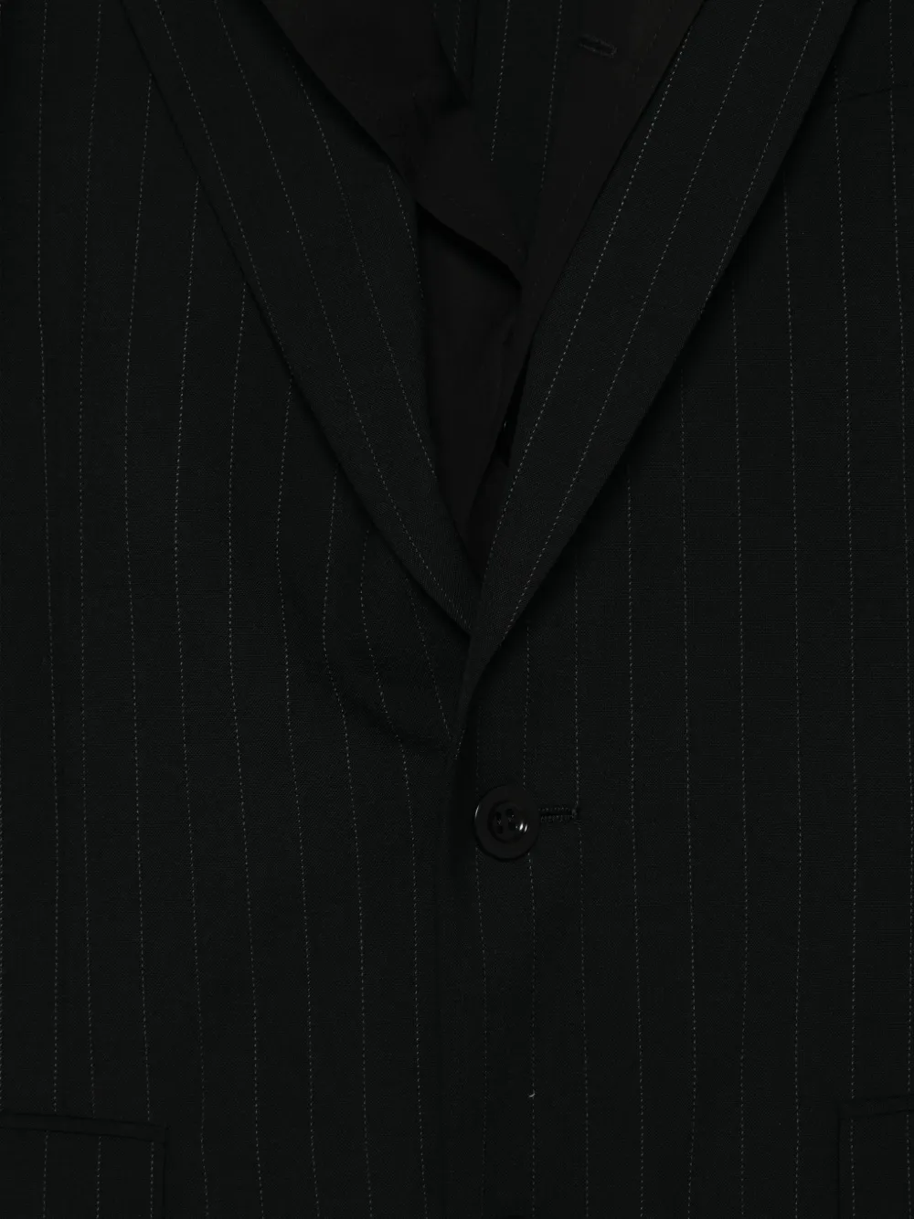  Sacai Pinstriped Button Jacket - Black 