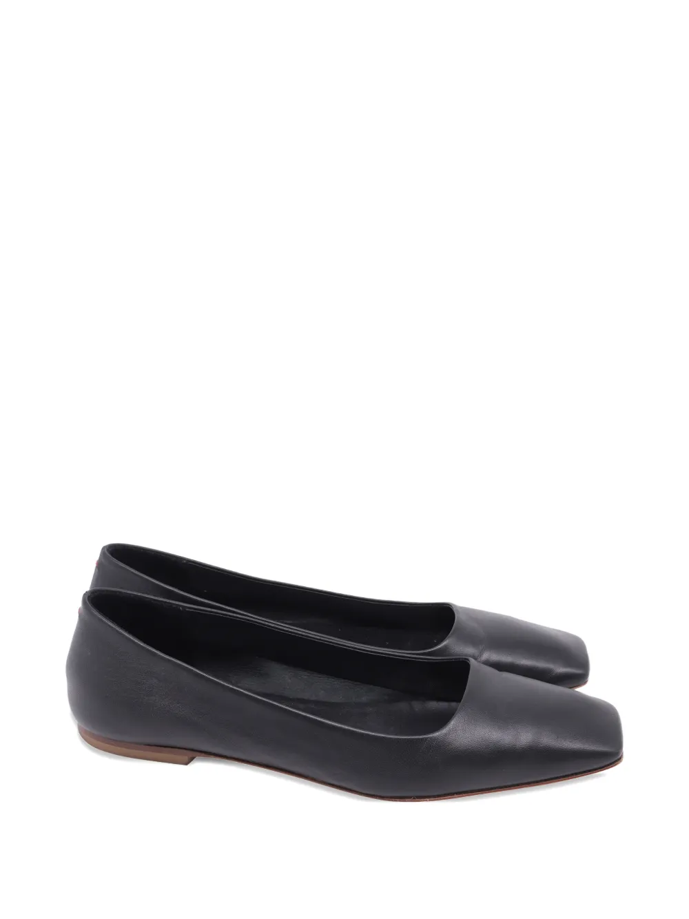 Aeyde square-toe leather loafers - Nero