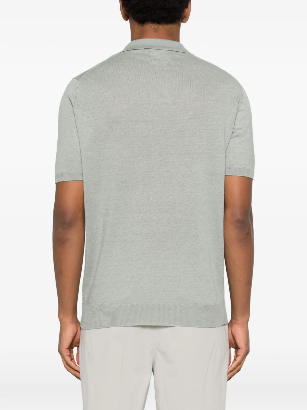 Lardini T-shirt met kraag en korte mouwen Groen