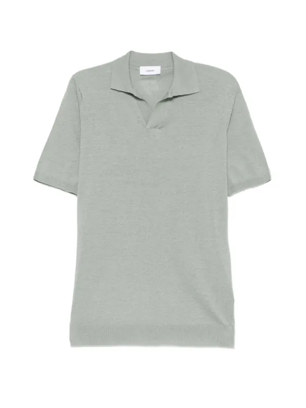 Lardini Collared Short-sleeve T-shirt in Green