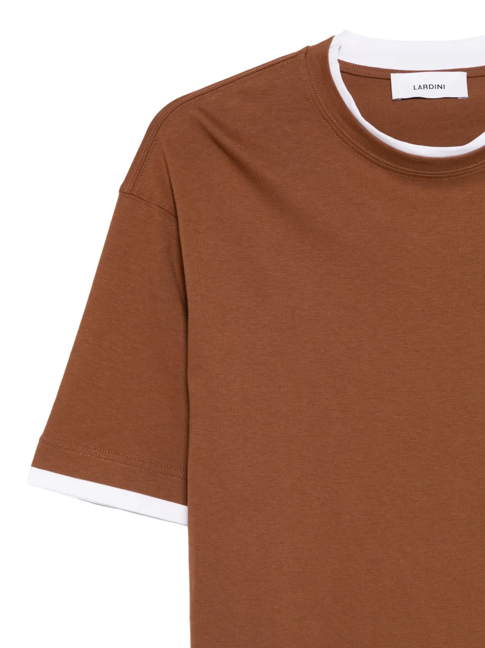Lardini T-shirt met ronde hals Bruin