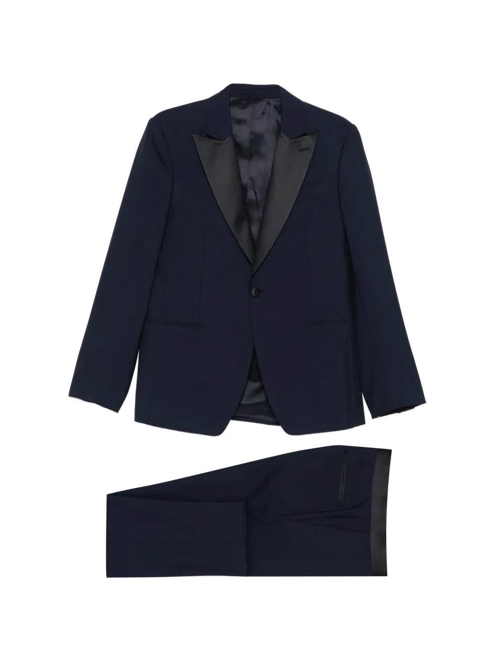 Lardini satin-trim suit - Blu
