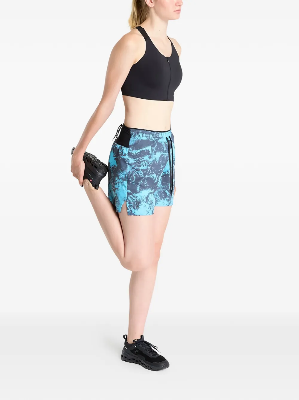On Trail shorts met print Blauw