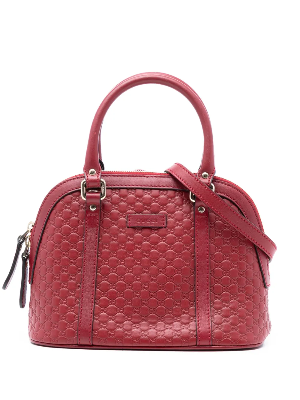 Gucci Pre-Owned 2016-2025 Mini Microguccissima Dome satchel - Rosso